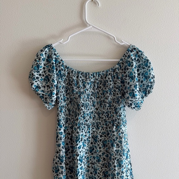 Kenny Flowers Sonoma Blue and White Floral Off-Shoulder Mini Dress - Picture 5 of 9